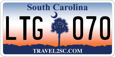 SC license plate LTG070