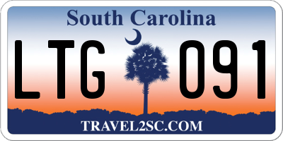 SC license plate LTG091