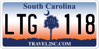 SC license plate LTG118
