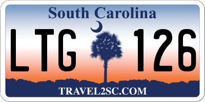 SC license plate LTG126