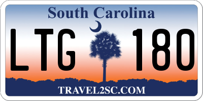 SC license plate LTG180