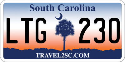 SC license plate LTG230