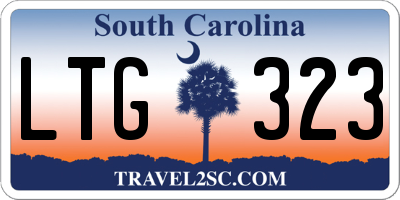 SC license plate LTG323