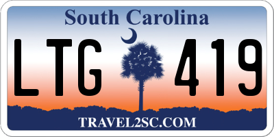 SC license plate LTG419