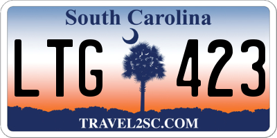 SC license plate LTG423