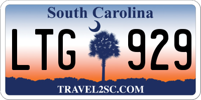 SC license plate LTG929