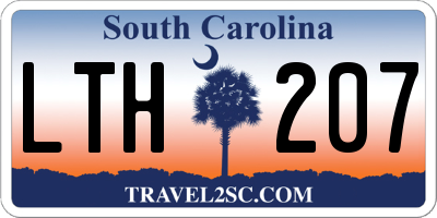 SC license plate LTH207