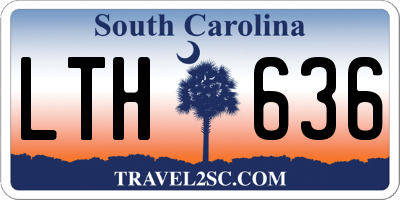 SC license plate LTH636