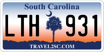SC license plate LTH931