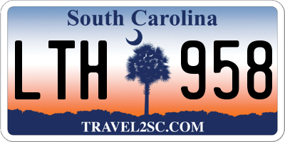 SC license plate LTH958