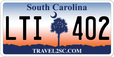 SC license plate LTI402
