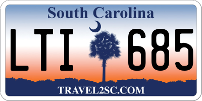 SC license plate LTI685