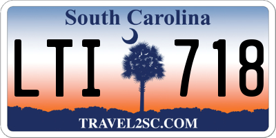 SC license plate LTI718