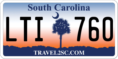 SC license plate LTI760