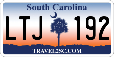 SC license plate LTJ192