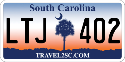 SC license plate LTJ402