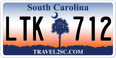 SC license plate LTK712