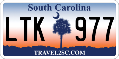 SC license plate LTK977
