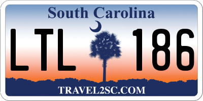 SC license plate LTL186