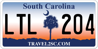 SC license plate LTL204