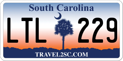 SC license plate LTL229