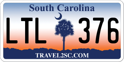 SC license plate LTL376