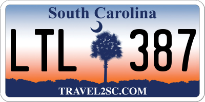 SC license plate LTL387