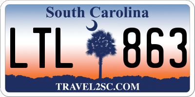 SC license plate LTL863