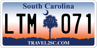 SC license plate LTM071