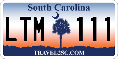 SC license plate LTM111