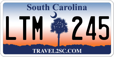 SC license plate LTM245