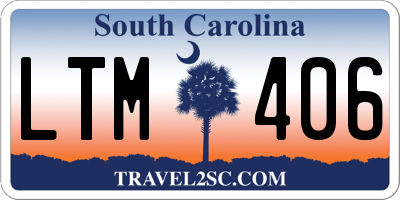 SC license plate LTM406