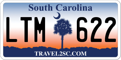 SC license plate LTM622
