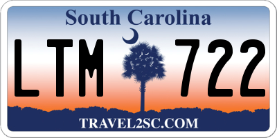SC license plate LTM722