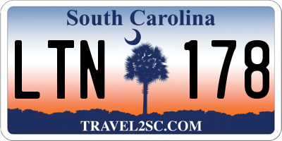 SC license plate LTN178