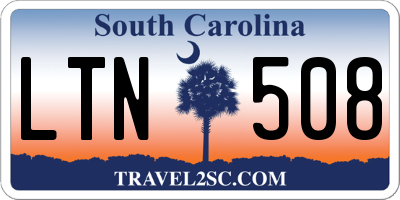 SC license plate LTN508