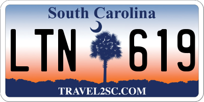 SC license plate LTN619