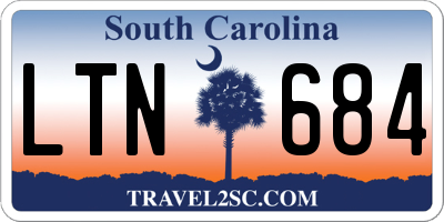 SC license plate LTN684