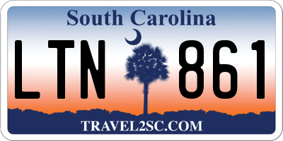 SC license plate LTN861