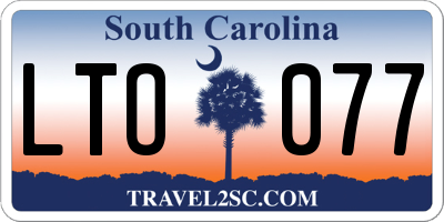 SC license plate LTO077
