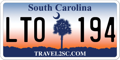SC license plate LTO194