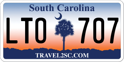 SC license plate LTO707