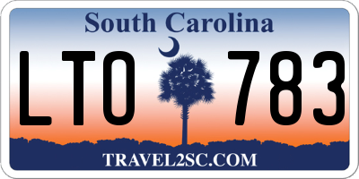 SC license plate LTO783