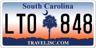 SC license plate LTO848