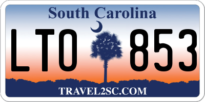 SC license plate LTO853