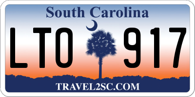 SC license plate LTO917