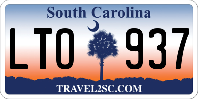 SC license plate LTO937
