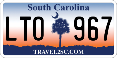 SC license plate LTO967