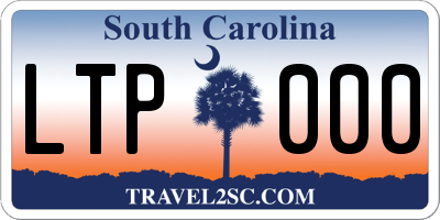 SC license plate LTP000