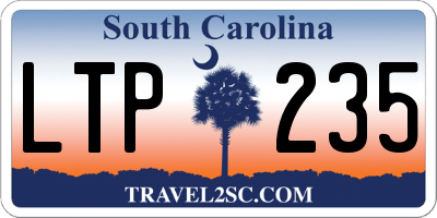 SC license plate LTP235